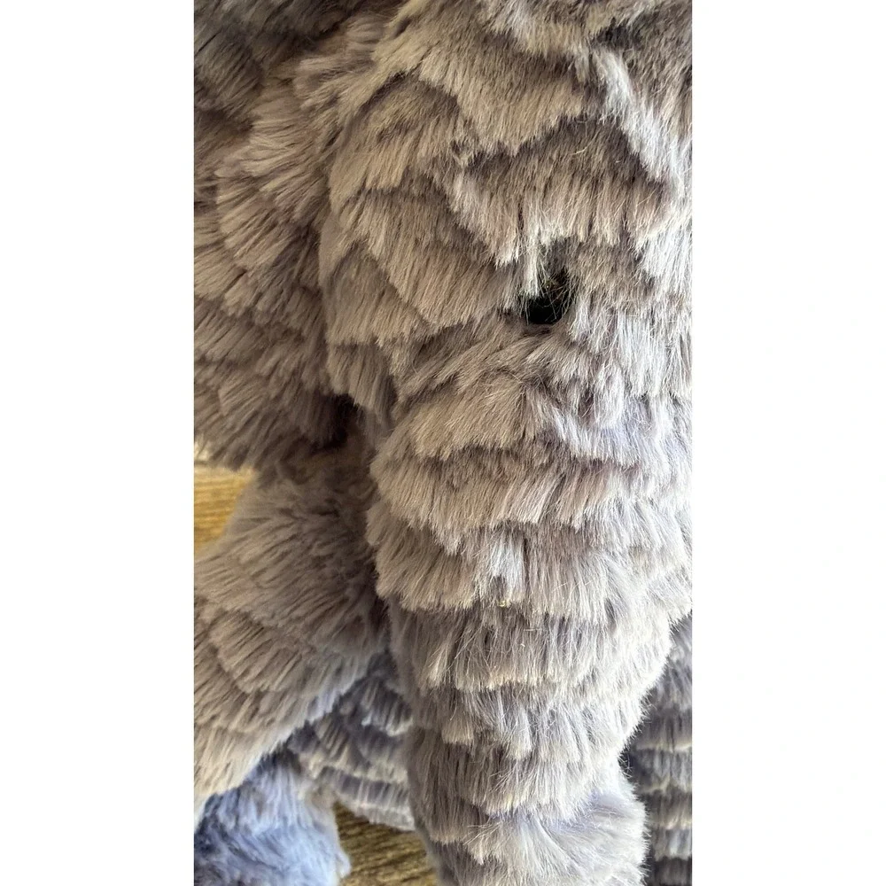 Jellycat London Fuddlewuddle Elephant Plush Stuffed Animal Blue Textured Retired